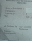 Reçu de paiement - extrait de casier judiciaire
